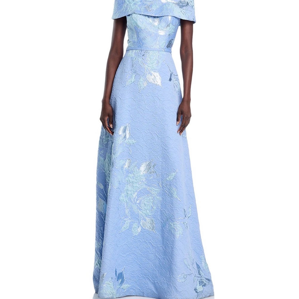 Rickie Freeman for Teri Jon Strapless Light Blue Gown